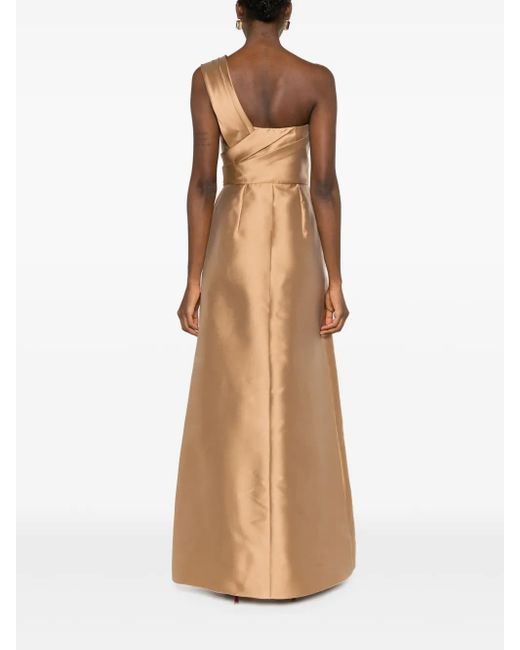 Alberta Ferretti Natural Mikado Maxi Dress