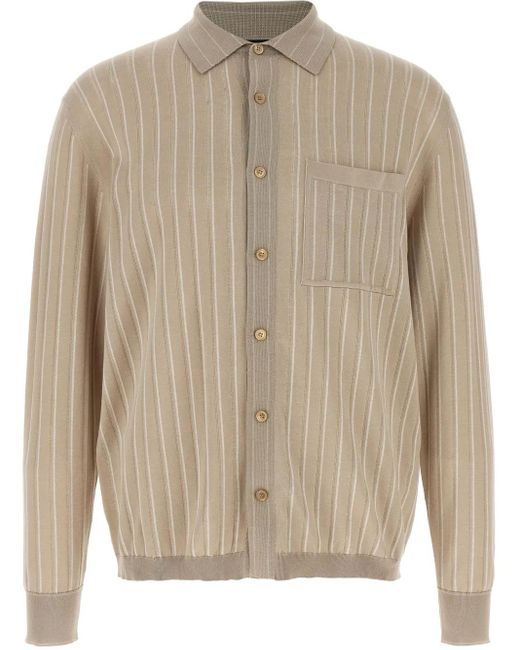 Brioni メンズ ナチュラル ファインニット シャツ【公式通販】