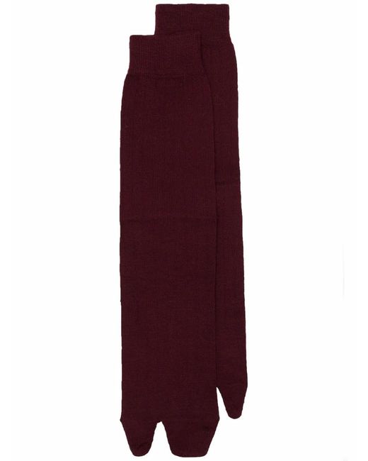 Maison Margiela Purple Tabi Knee-High Socks for men