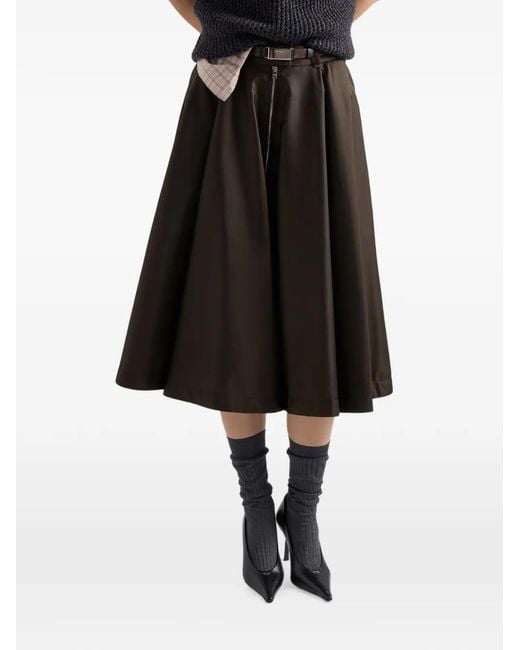 Prada Black Re-Nylon Circle Skirt