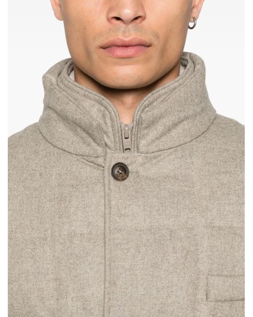 Fay Gray Quilted Buttoned Jacket for men