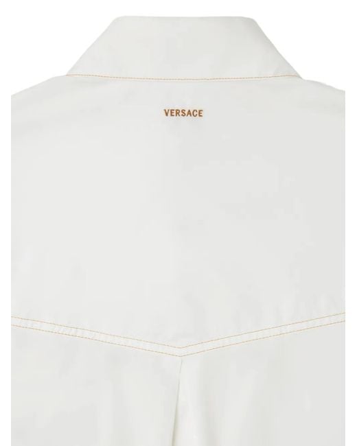 Versace White Cotton-Poplin Loose Shirt for men