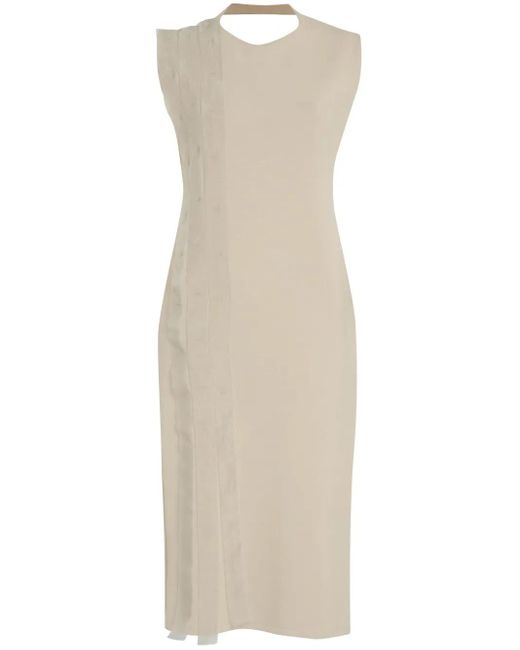 Gloria Coelho Natural Stripe-Detailed Mini Dress