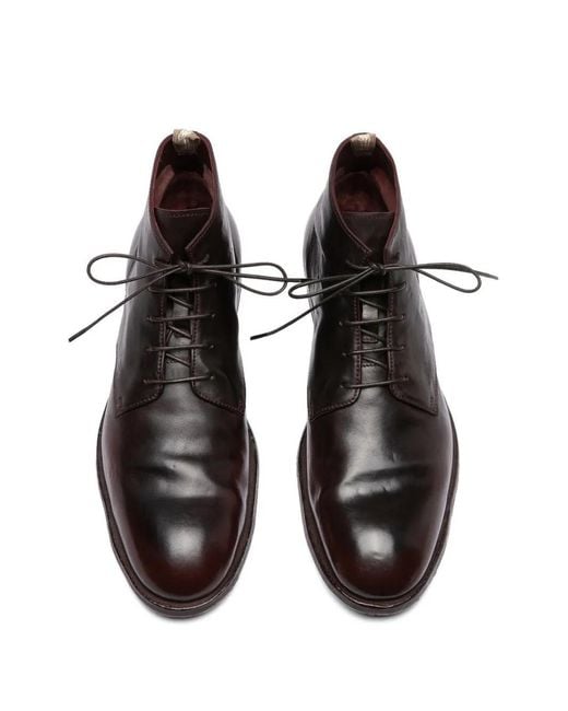Officine Creative Black Leather Boots for men