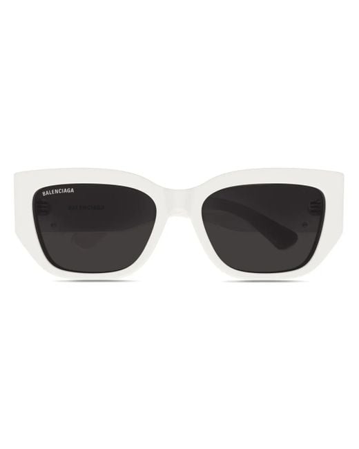 Balenciaga Black Logo-Plaque Sunglasses