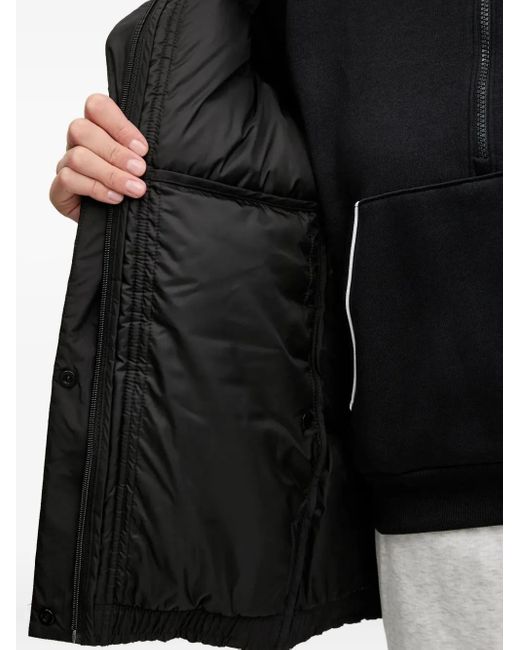 PUMA Black Hooded Logo-Detail Jacket