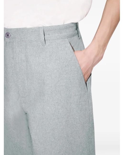 KENZO Gray Button-Fastening Trousers for men