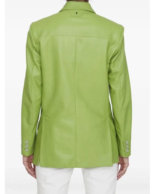 Salvatore Santoro Green Leather Blazer