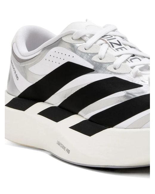 Adidas White Adizero Evo Sl Exo 3-Stripes Sneakers
