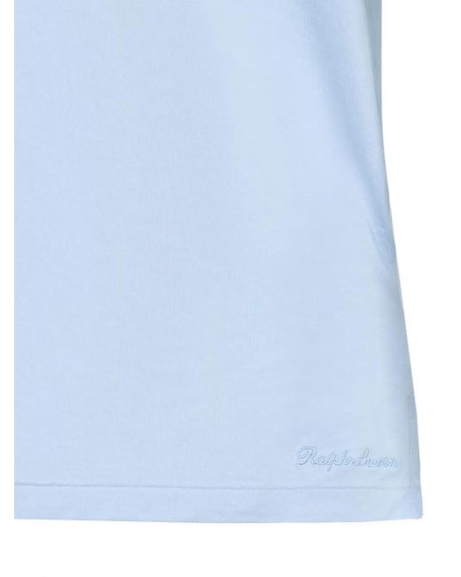 Ralph Lauren Blue Cotton T-Shirt for men