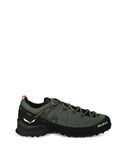 Salewa Black Criss-Cross Lace-Up Performance Footwear for men
