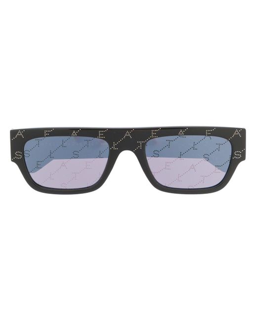 Stella McCartney Black Rectangle-frame Logo Sunglasses