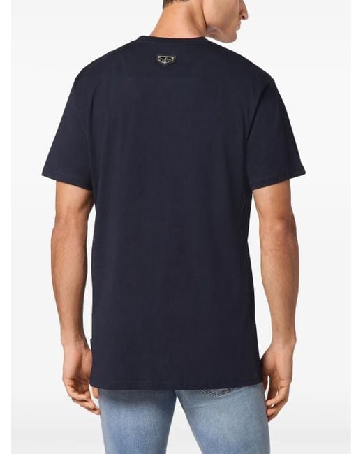 Philipp Plein Blue Ss King T-Shirt for men