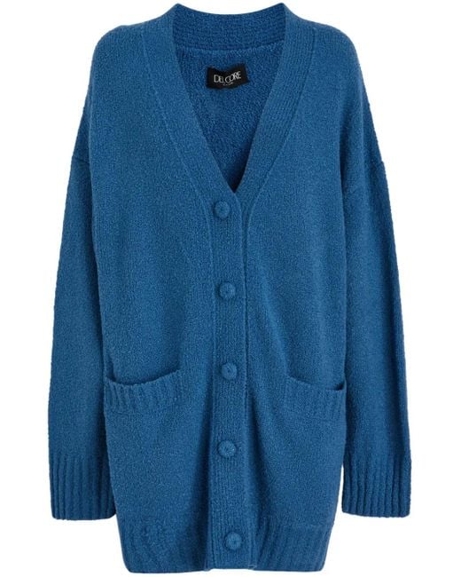 Del Core Blue V-Neck Cardigan
