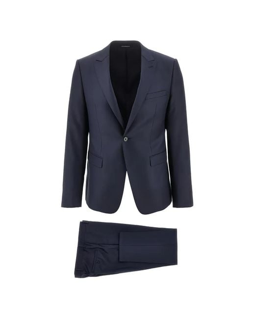 Emporio Armani Blue David Single-Breasted Suit for men