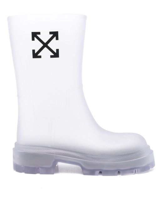 Off White c o Virgil Abloh Reboot Arrow Boots in White Lyst UK