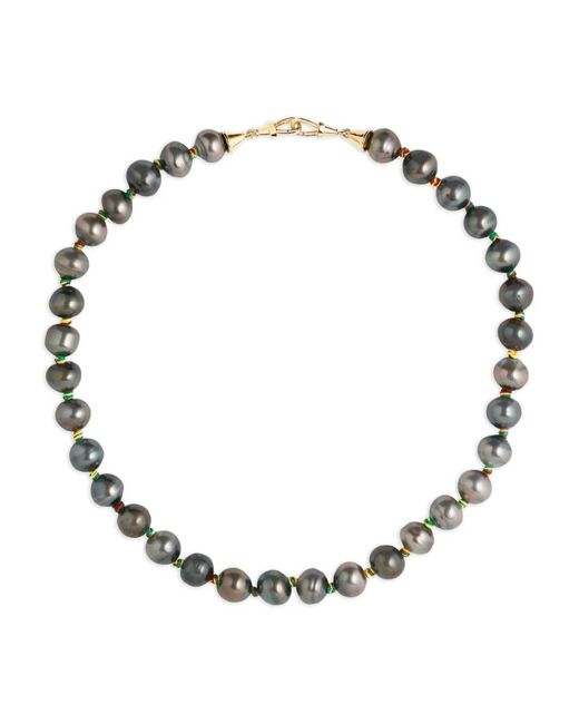 Marie Lichtenberg Metallic Pearl Mauli Necklace