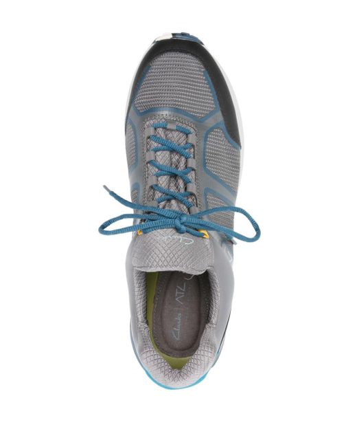 Clarks Blue Atl Trail Panelled Sneakers for men