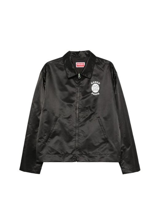 KENZO Black Inspired Polyamide Coach Jacket for men