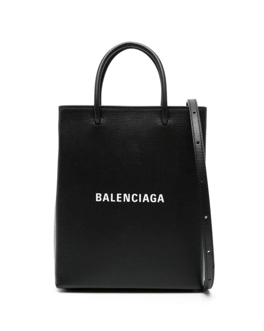 Balenciaga Black Shopper mit Logo-Print
