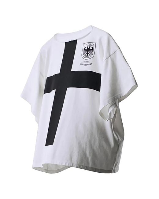Giuseppe Zanotti Gray Vultures Korea Cross-Print T-Shirt for men