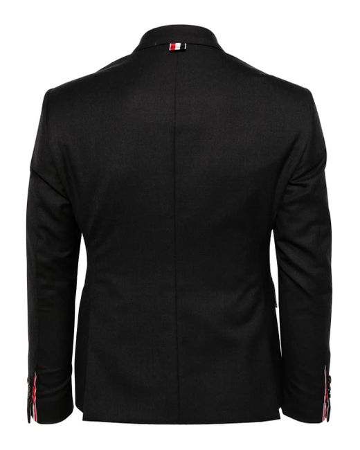 Thom Browne Black Single-Breasted Wool Blazer for men
