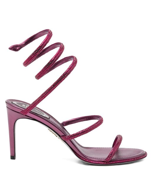 Rene Caovilla Pink 80Mm Cleo Sandals