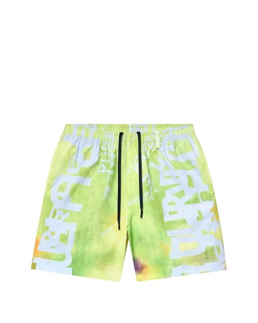 Purple Brand Green Drawstring Printed Short for men