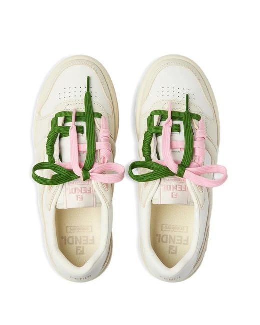 Fendi White Baskets Match