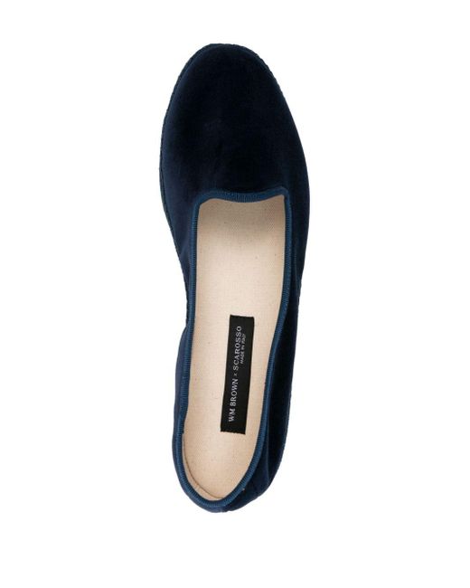 Scarosso Blue William Iv Velvet Loafers for men
