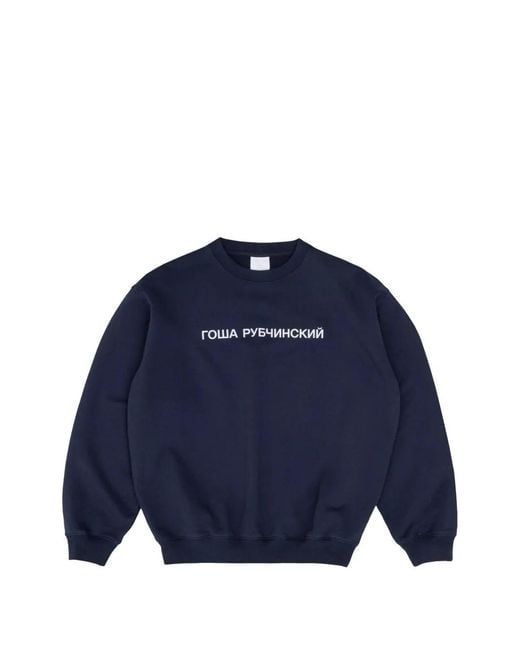 Gosha Rubchinskiy Blue Logo-Print Sweater