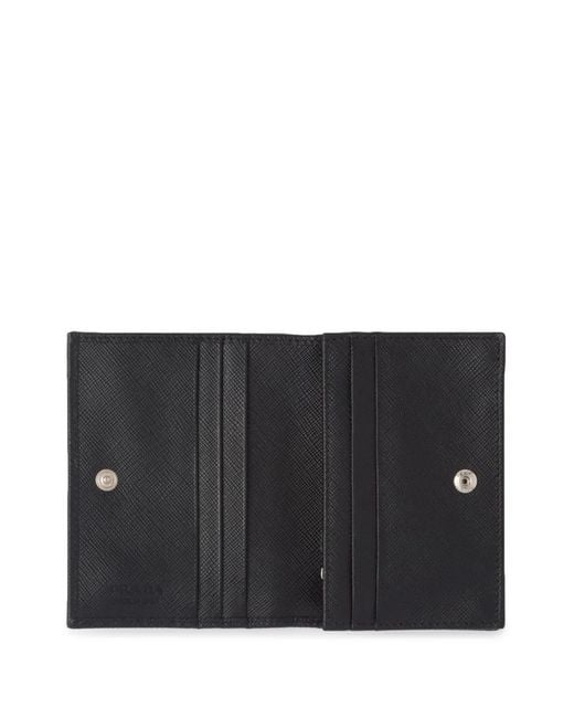 Prada Black Small Saffiano Leather Wallet for men