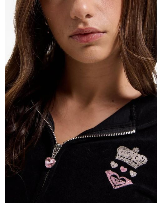 Juicy Couture Black X Roxy Terry-Towelling Hoodie