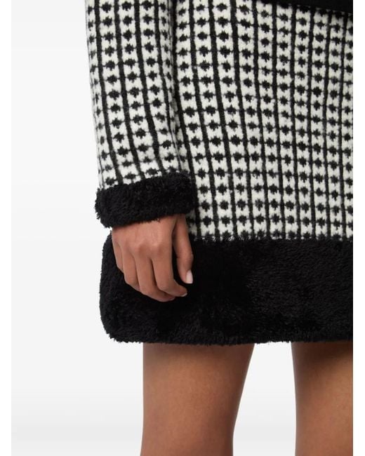 Nina Ricci Gebreide Mini-Rok Met Tweed Effect in het Black