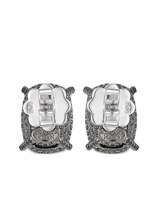 Anabela Chan Black 18Kt Wing Diamond Earrings
