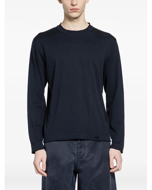 Massimo Osti Studio Blue Crew Neck Knit for men