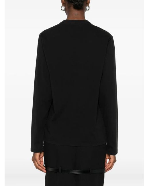 Coperni Black Logo-Print Long-Sleeve T-Shirt