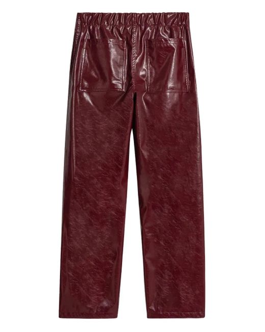 A PAPER KID Red Elasticated Trousers