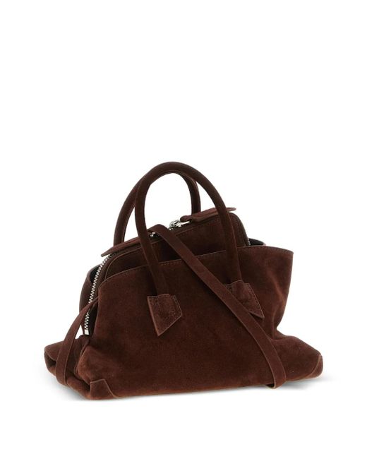 Mini Sac À Main La Passegiata À Logo Embossé The Attico en coloris Brown