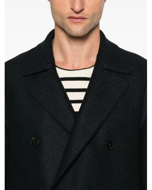 Abrigo de lana con doble botonadura Harris Wharf London de hombre de color Blue