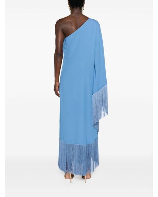 ‎Taller Marmo Midi-jurk Met Franje in het Blue