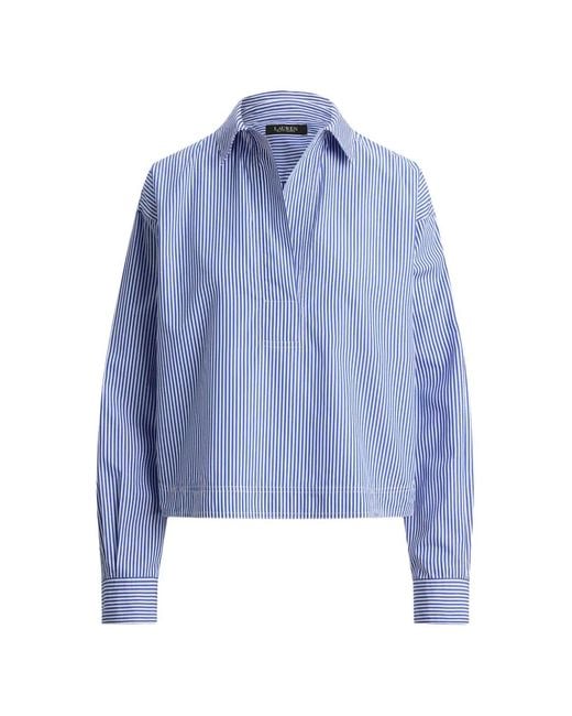 Ralph Lauren レディース ブルー ストライプ シャツ 【公式通販】