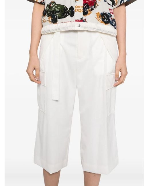 Sacai White Tailored Trousers