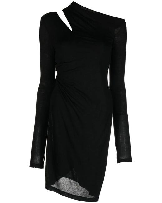 Helmut Lang Black Cutout Bodycon Dress