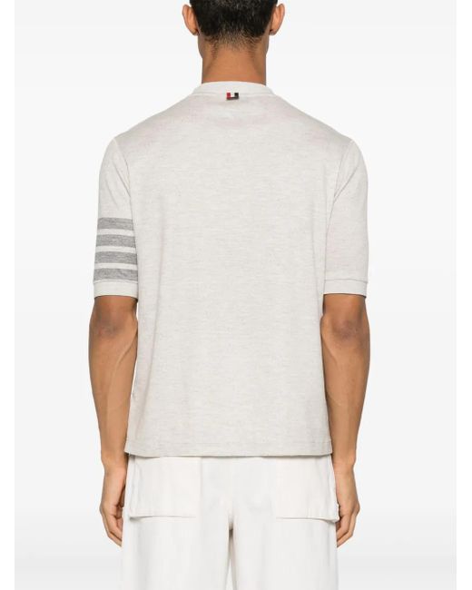 Thom Browne White 4 Bar Jersey T-Shirt for men