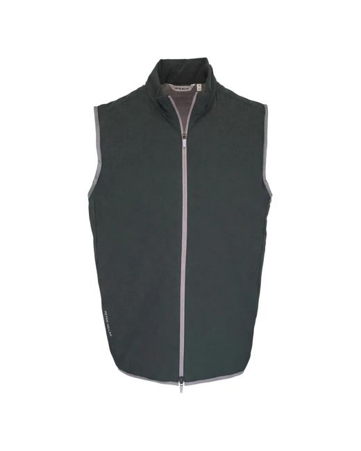 Peter Millar Gray Zip-Up Gilet for men