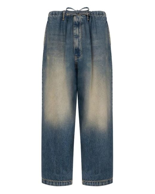 Moschino Blue Drawstring-Waist Jeans