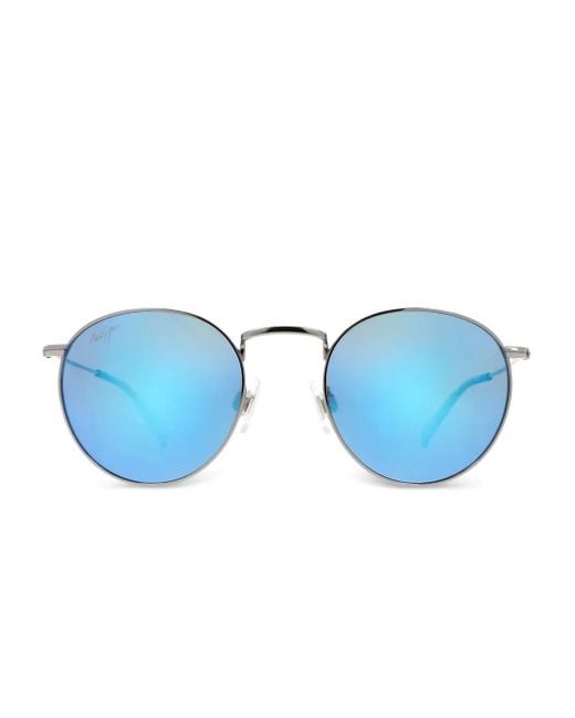 Maui Jim Blue Pūkaua Round-Frame Sunglasses