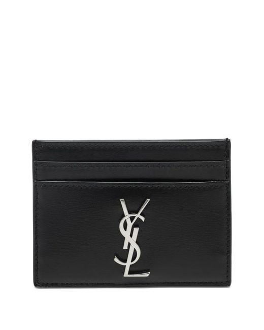 Saint Laurent Black Cassandre Card Holder for men