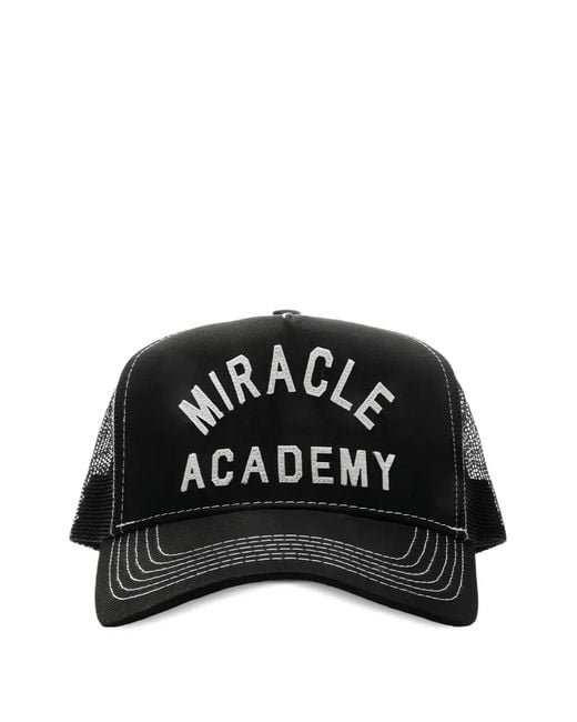 NAHMIAS Black Miracle Academy Trucker Cap Hat for men